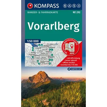 KOMPASS Wanderkarten-Set 292 Vorarlberg (2 Karten) 1:50.000