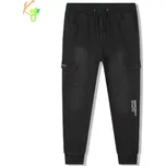 Chlapecké riflové tepláky - kalhoty Kugo CK0936 černé