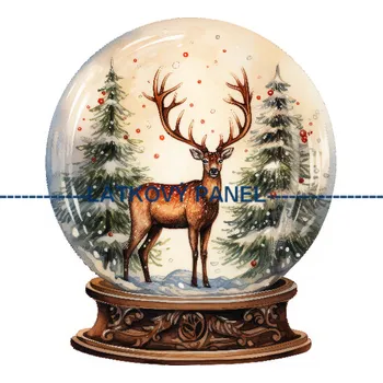 Látkový panel - Zimní těžítko - ZIM-75 Velikost: 30x30cm, Materiál: Teplákovina nepočesaná