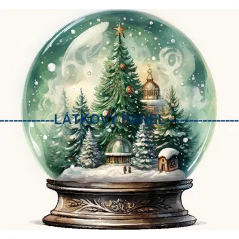 Látkový panel - Zimní těžítko - ZIM-78 Velikost: 30x30cm, Materiál: Kočárkovina