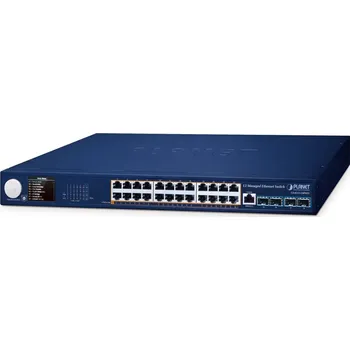 Switch PLANET Technology Planet GS-6311-24P4XV L3 switch, 24x1Gb, 4x10Gb SFP+, 24x PoE 802.3at 370W, 0~50°C , QoS, Smart LCD