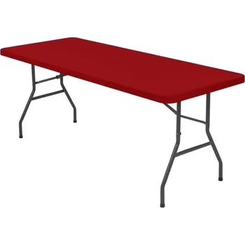 ubrus Polyesterový obdélníkový elastický univerzální ubrus 76 x 183 cm Ochranný potah na stůl Pružný povlak pro venkovní i vnitřní použití červená