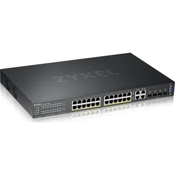 Switch ZyXEL GS2220-28HP 24-port GbE L2 PoE switch, GbE Uplink, NCC Pro pack licence na 1 rok