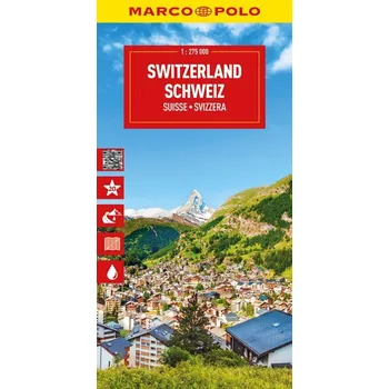 MARCO POLO Reisekarte Schweiz 1:275.000