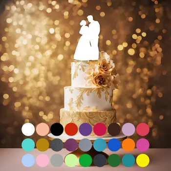 Svatební dekorace Svatební zápich do dortu – novomanželé (09)