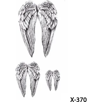 Odstranitelné tetování Dočasné tetování TATTOO 3D 10,5×6 KŘÍDLA černá