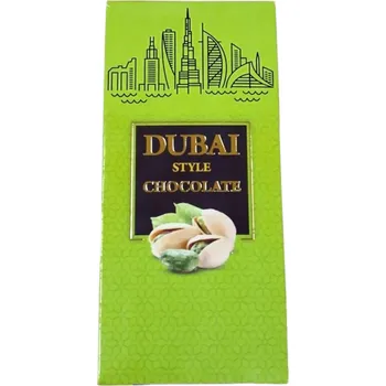 Čokoláda Dubai Style Chocolate - Mléčná čokoláda plněná pistáciovým krémem s křupavými kousy kadaifi [T-Severka, 97 g]