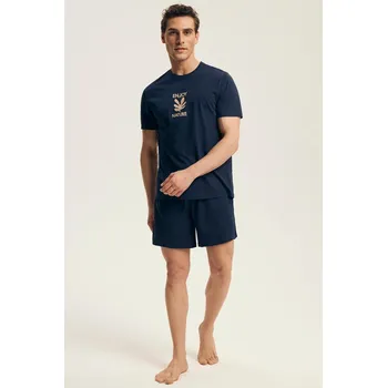 Pánské pyžamo Henderson Core 43462 Legend pyžamo kr/r M-3XL námořnictvo 3XL