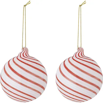 Vánoce Bloomingville Vánoční ozdoba Zwirl Red – set 2 ks