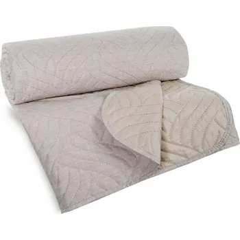 Přehoz na lůžko Přehoz na sedačku - pohovku JUSSI béžová 170x210 cm, 200x220 cm Mybesthome Rozměr: 200x220 cm Režný vzhled