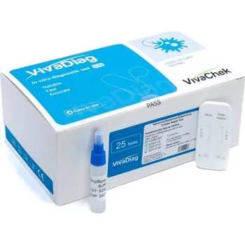 Diagnostický test 3v1 střevní viry – Rota/Adeno/Noro - multitest – VivaDiag – 25 ks