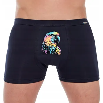Boxerky CORNETTE BOXERKY TATOO PARROT 280/231 NÁMOŘNICKÁ MODRÁ M