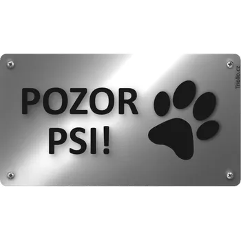 Domovní cedule Psí cedulka s packou "POZOR PSI!"
