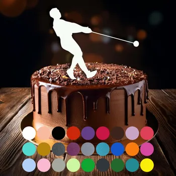 Jedlá dekorace na dort Zápich do dortu - Hod kladivem (1) Světle zelená