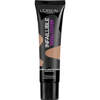Make-up L'Oréal Infallible Total Cover 24 Golden Beige podkladová báze na obličej