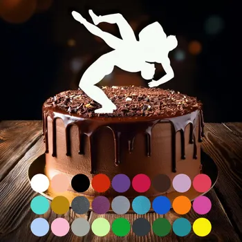 Jedlá dekorace na dort Zápich do dortu - Řecko-římský zápas/Wrestling (2) Světle šedá