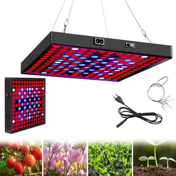 Osvětlení pro růst rostliny PANELOVÁ LED LAMPA 169 LED PRO RŮST ROSTLIN 45W