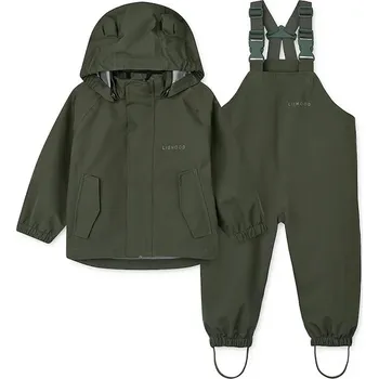 Chlapecká bunda Dětská bunda a kalhoty Liewood Manu Rainwear Set zelená barva, LW19910 LW19910.9BYA 87X, vel. 86
