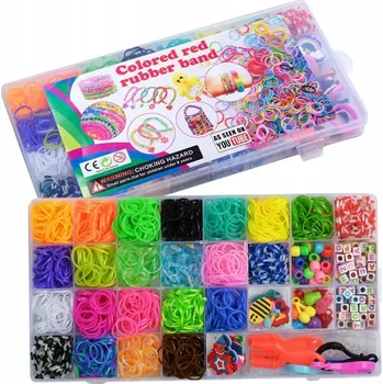 kreativní sada GUMIČKY PRO VÝROBU NÁRAMKŮ KREATIVNÍ SADA + PÍSMENKA