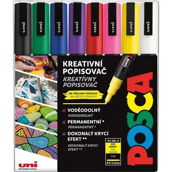 16 Ks volně ložený akrylový plakátový popisovač sada 16/1 POSCA PC-5M UNI