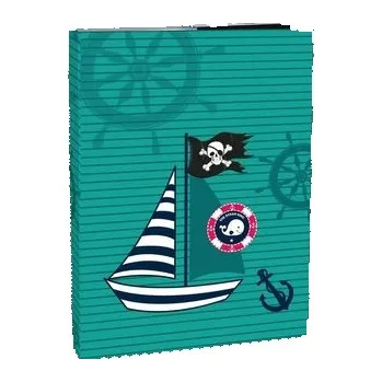 Set školních potřeb Box na sešity A5 s gumou, Ocean Pirate