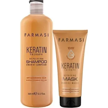 Šampon Farmasi Keratinový šampon 360 ml + Keratinová maska na vlasy 200 ml