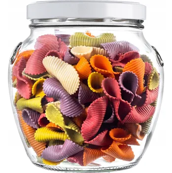 Sklenice ZAVAŘOVACÍ SKLENICE SKLENICE AMFORA 1,7 L NA ZAVAŘENINY NA SYPKÉ TĚSTOVINY + ŠROUBOVACÍ VÍČKO FI110