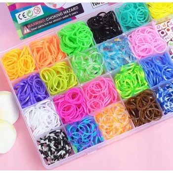 kreativní sada Gumičky pro výrobu náramků kreativní sada pro kutily, 1500 Pouzdro gumiček