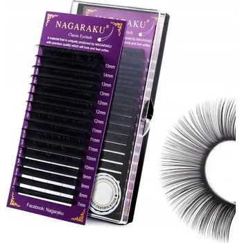 Umělé řasy Řasy Nagaraku Mink New generation černé C, 0.07, 7 mm