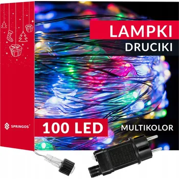 Vánoční dekorace Vánoční osvětlení na stromeček Springos venkovní 13 m, 51-100 LED