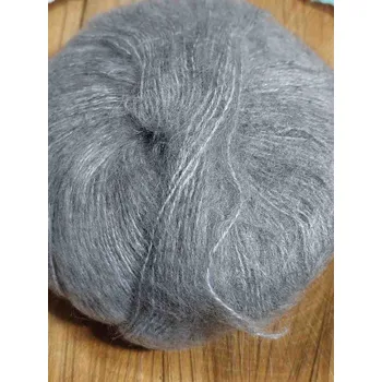 Příze Luxusní mohérová směsová pletací příze 4 ks barva šedá světlá