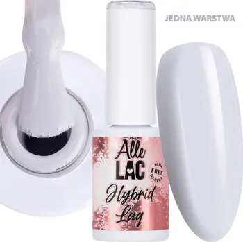 Lak na nehty Hybridní lak LED/UV Gel Polish Whites Light Grey AlleLac 6g
