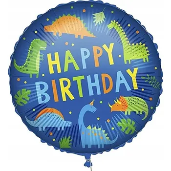 Balónek Fóliový balónek Všechno nejlepší k narozeninám - Dinosauři