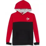 DĚTSKÁ MIKINA DUNLOP ESSENTIALS S KAPUCÍ DARK RED/BLACK 164