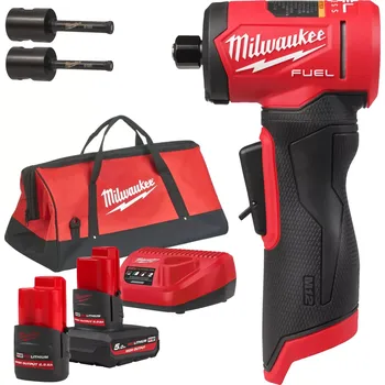 Bruska Aku vřetenová úhlová bruska Milwaukee M12 FDGA2-522BA, aku M12 HB2.5 + M12 HB5 + C12 C + taška + diamantové vrtáky, 4933500525