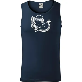 Vydra černobílá - Tílko pánské Core - L ( Námořní modrá (velmi tmavá - téměř černá) )