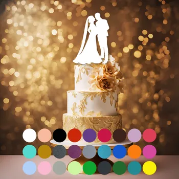 Svatební dekorace Svatební zápich do dortu – novomanželé (14)