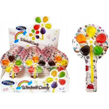 Bonbon Windmill candy lízátko větráček 30 ks