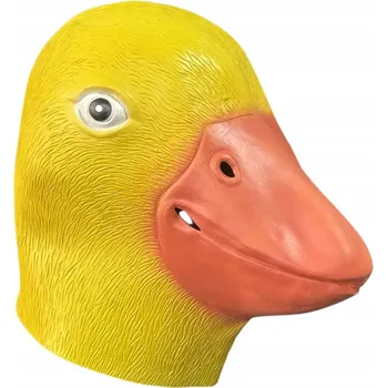 Karnevalová maska Maska na obličej Kachna, kostým Kačer – latexová maska na Halloween