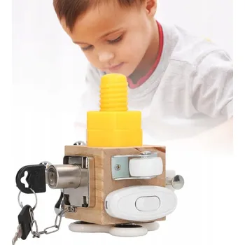Hračka pro nejmenší Smyslová kostka 7v1 Pro děti Manipulační Montessori