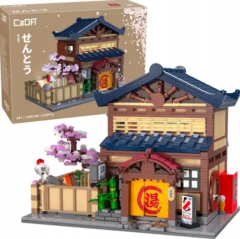 ostatní stavebnice Stavebnice CADA budova Sento Japonské lázně LED osvětlení 1249 dílků sada