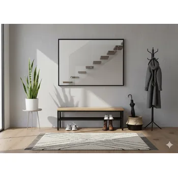 Ntrid Lavice/botník Rex Plus - dub/kov černá Velikost: 60cm