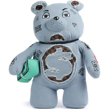 turistický batoh Sprayground Denim Shark Moneybear Batoh 54cm, 2L, bleděmodrá, bavlna, 50545469