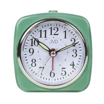Budík JVD Zelený tichý ručkový budík s plynulým chodem a podsvícením JVD SRP7503.2