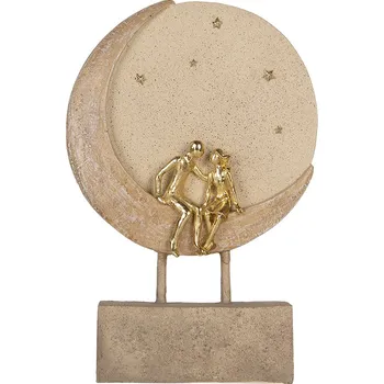 Clayre & Eef - Dekorativní figurka sedícího páru na Měsíci 6PR5909