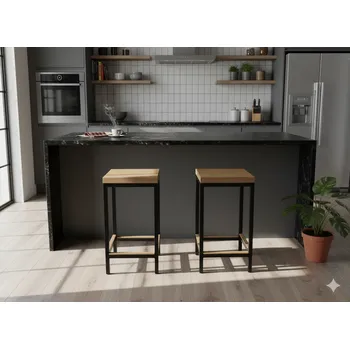 Jídelní židle Ntrid Barová židle Line - dub/kov