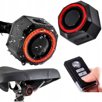 Cyklosvítilna Zadní světlo na kolo s alarmem 4v1, voděodolné, USB-C