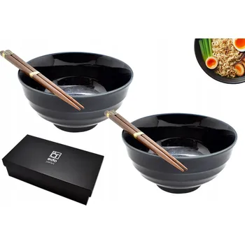 Sada 2 misek s hůlkami - Udon Iro modré 800 ml