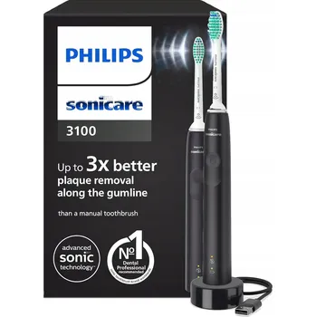 Elektrický zubní kartáček Philips Sonicare 3100 sonický kartáček C1 ProResults černý HX3671/14