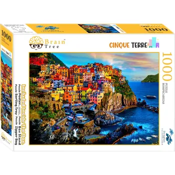 Puzzle Brain Tree Puzzle Cinque Terre 1000 dílků - poškozený obal